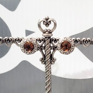 BRIGHTON RETIRED GOLDEN LIGHTS TOPAZ POST EARRINGS NWOT